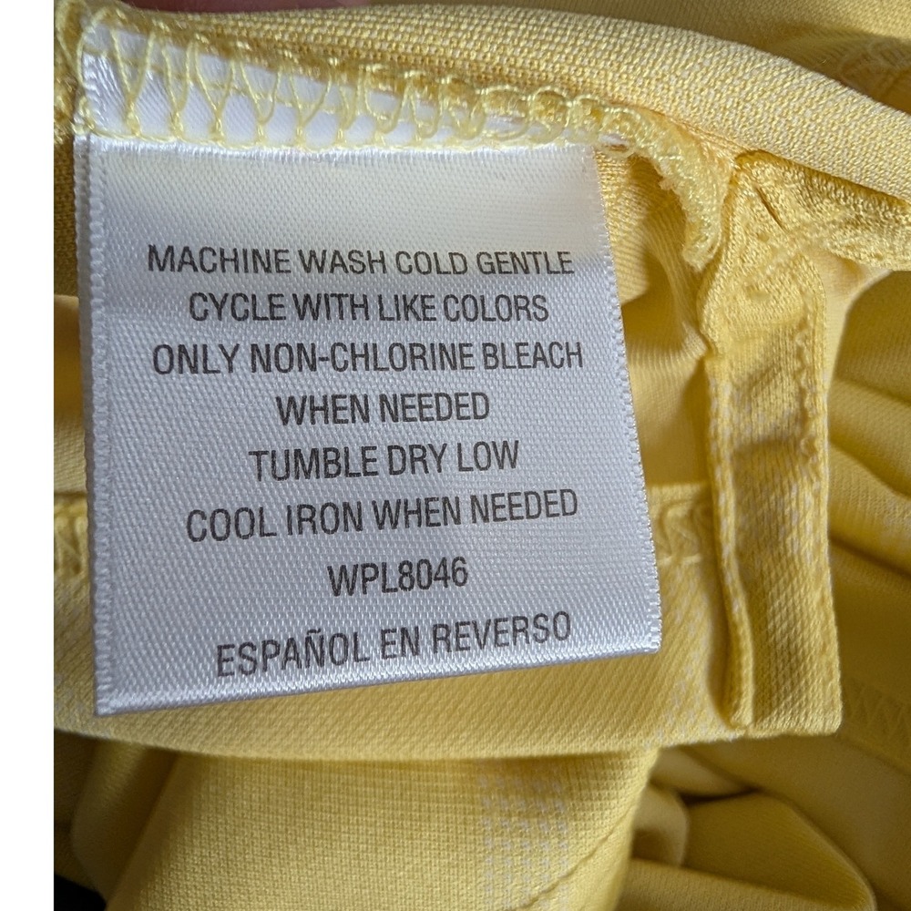 Greg Norman Tasso Elba Play Dry Men's Yellow Polo Shirt Short Sleeve Golf Size L - Picture 6 of 6